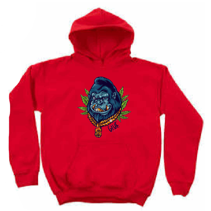 Custom 420 gorilla glue hoodie comes in different colors and variations